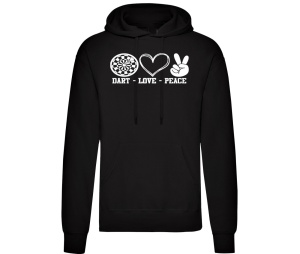 Kapusweatshirt Dart Love Peace
